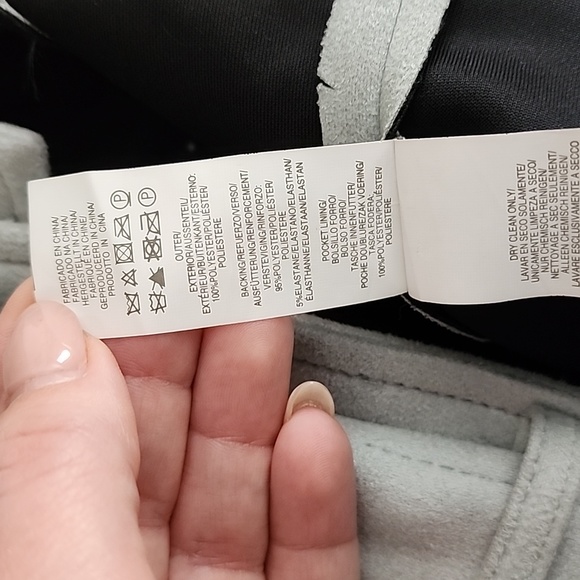 Primark Jacket Womens 12 Light Gray Faux Suede Moto Belted - Picture 7 of 7